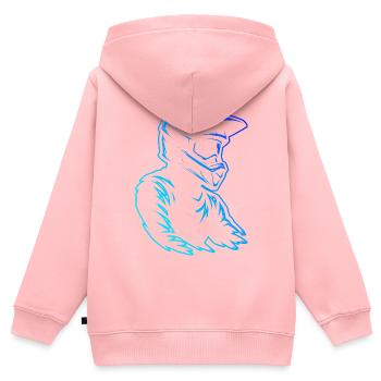 Direkte Motocross Aussage - Kinder Premium Organic Zip Hoodie - Rosa - Hinten - AI Model Kid Female (0cm)