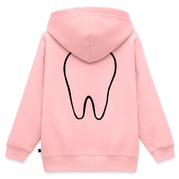 Zahn, Zähne, Zahnarzt - Kinder Premium Organic Zip Hoodie - Rosa - Hinten - AI Model Kid Female (0cm)