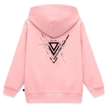 Chemin : Trouvez votre chemin - Sweat Premium à capuche zippé enfant bio - rose - Dos - AI Model Kid Female (0cm)