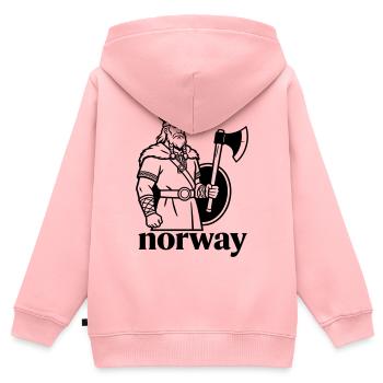 Norway - Kids Premium Organic Zip-up Hoodie - rose - Back - AI Model Kid Female (0cm)