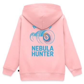 Nachthimmel-Nebeljäger - Kinder Premium Organic Zip Hoodie - Rosa - Hinten - AI Model Kid Female (0cm)