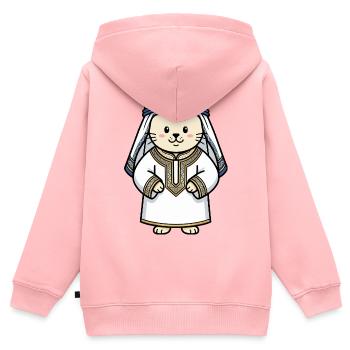 cat arab - Kids Premium Organic Zip-up Hoodie - rose - Back - AI Model Kid Female (0cm)