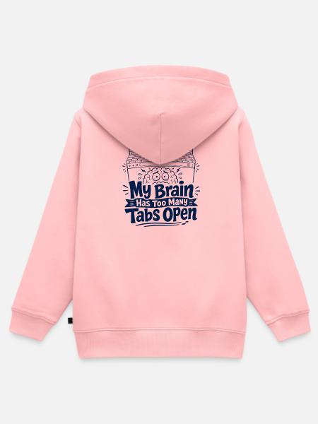Too many Tabs open - Kinder Premium Organic Zip Hoodie - Rosa