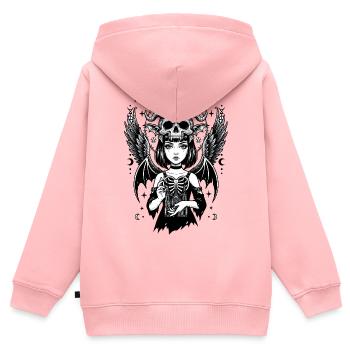 Dämonenflügel Gothic Mädchen - Kinder Premium Organic Zip Hoodie - Rosa - Hinten - AI Model Kid Female (0cm)