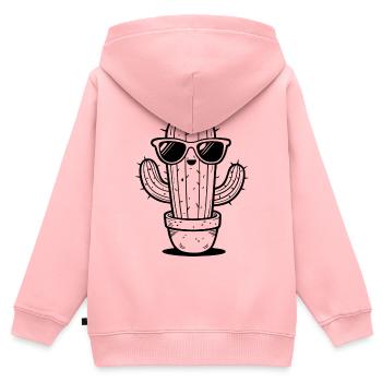 Kaktus-Sonnenbrille - Kinder Premium Organic Zip Hoodie - Rosa - Hinten - AI Model Kid Female (0cm)