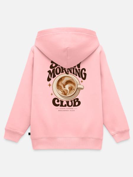 Slow Morning Club - Kinder Premium Organic Zip Hoodie - Rosa