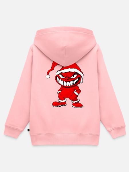 Weihnachten Teufel - Kinder Premium Organic Zip Hoodie - Rosa