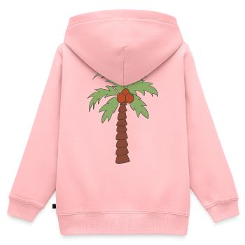 Palme - Kinder Premium Organic Zip Hoodie - Rosa - Hinten - AI Model Kid Female (0cm)