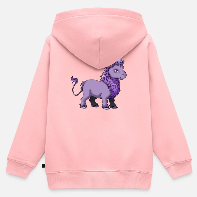 Cornillon - Sweat Premium à capuche zippé enfant bio - rose