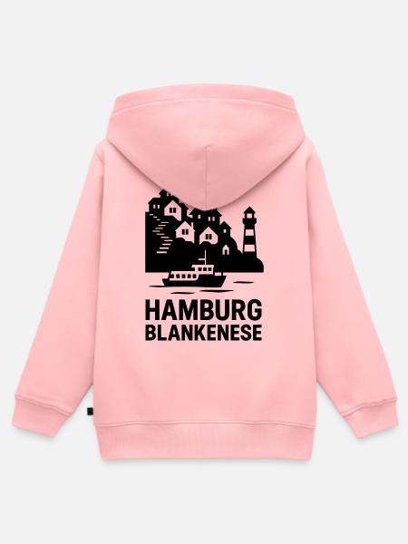 Blankenese Hamburg - Kinder Premium Organic Zip Hoodie - Rosa