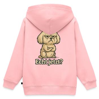 Really? – Annoyed Maltese - Kids Premium Organic Zip-up Hoodie - rose - Back - AI Model Kid Female (0cm)