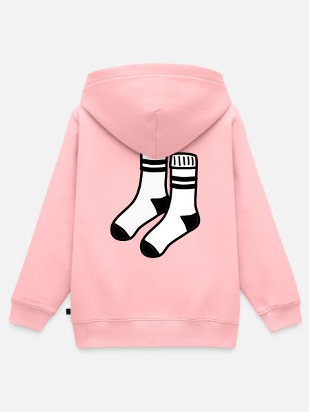 Weiße Socken - Kinder Premium Organic Zip Hoodie - Rosa