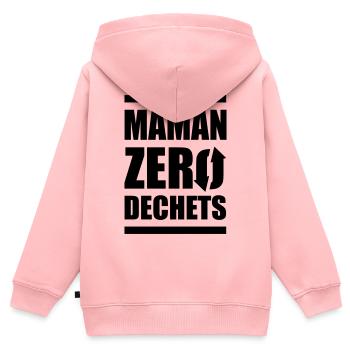 Zero waste mom - Kids Premium Organic Zip-up Hoodie - rose - Back - AI Model Kid Female (0cm)