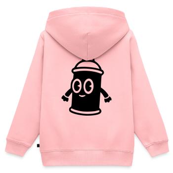 Graffiti Spraydose | Street Art mit Herz - Kinder Premium Organic Zip Hoodie - Rosa - Hinten - AI Model Kid Female (0cm)