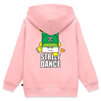 Green Street Dance Bot - Kinder Premium Organic Zip Hoodie - Rosa - Hinten - AI Model Kid Female (0cm)