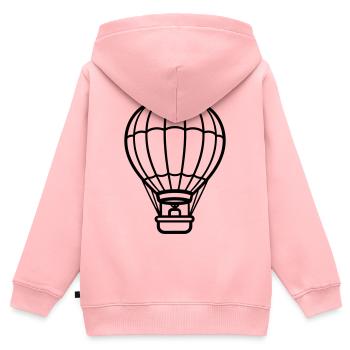 Luftballon - Kinder Premium Organic Zip Hoodie - Rosa - Hinten - AI Model Kid Female (0cm)