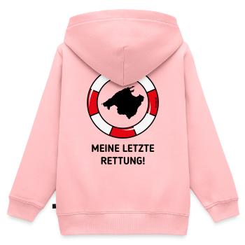 Meine Letzte Rettung! (Mallorca / Urlaub / POS 3C) - Kinder Premium Organic Zip Hoodie - Rosa - Hinten - AI Model Kid Female (0cm)