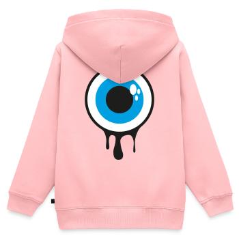 Dripping Eye - Kids Premium Organic Zip-up Hoodie - rose - Back - AI Model Kid Female (0cm)