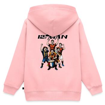 Le 12e homme - Sweat Premium à capuche zippé enfant bio - rose - Dos - AI Model Kid Female (0cm)