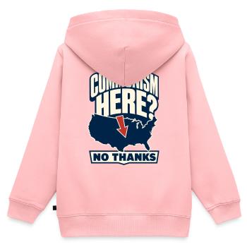 Communism Here? No Thanks Funny Anti-Communism Quo - Kids Premium Organic Zip-up Hoodie - rose - Back - AI Model Kid Female (0cm)
