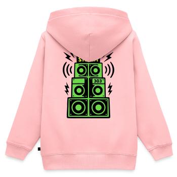 Sound System Speaker Techno Festival DJ - Kids Premium Organic Zip-up Hoodie - rose - Back - AI Model Kid Female (0cm)