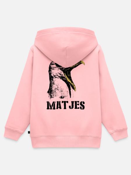 Matjes Möwe Küstenurlaub - Kinder Premium Organic Zip Hoodie - Rosa