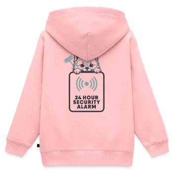 Zwergspitz - Bester Alarm - Kinder Premium Organic Zip Hoodie - Rosa - Hinten - AI Model Kid Female (0cm)