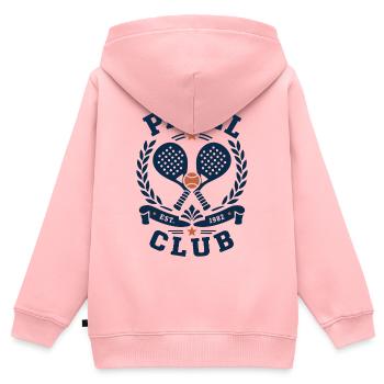 Padel Club Vintage - Kinder Premium Organic Zip Hoodie - Rosa - Hinten - AI Model Kid Female (0cm)