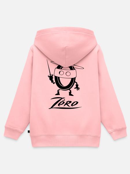 Super Null Flex - Kinder Premium Organic Zip Hoodie - Rosa