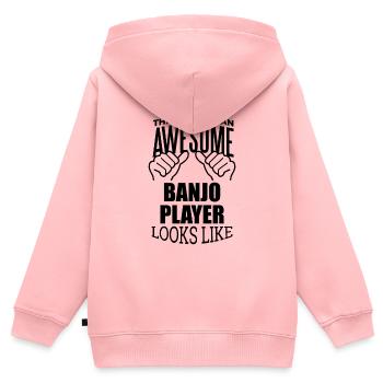 Banjo Banjo Banjo - Kinder Premium Organic Zip Hoodie - Rosa - Hinten - AI Model Kid Female (0cm)