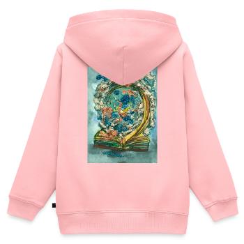 Magical novel - Kids Premium Organic Zip-up Hoodie - rose - Back - AI Model Kid Female (0cm)