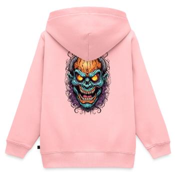 Dämonische Neonmaske - Kinder Premium Organic Zip Hoodie - Rosa - Hinten - AI Model Kid Female (0cm)