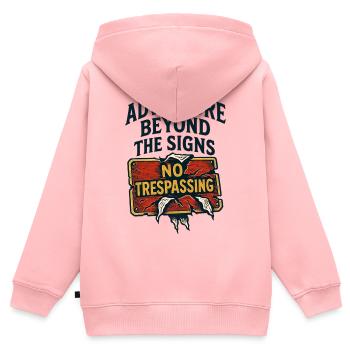 Urbex - Urbane Erkundung - Urban Explorer - Kinder Premium Organic Zip Hoodie - Rosa - Hinten - AI Model Kid Female (0cm)