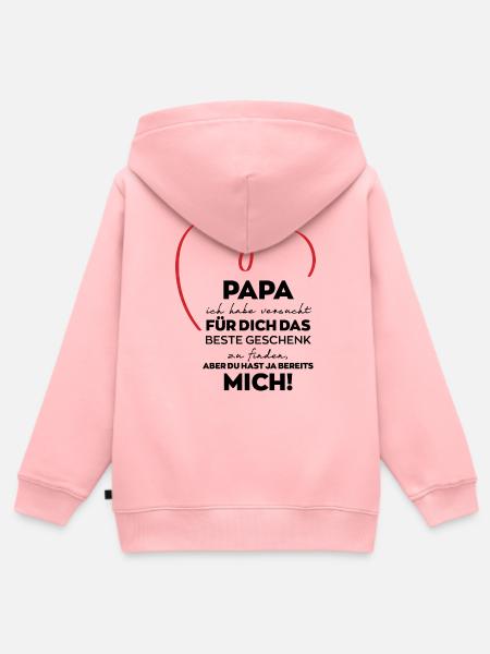 Papa lustiges Geschenk - Kinder Premium Organic Zip Hoodie - Rosa