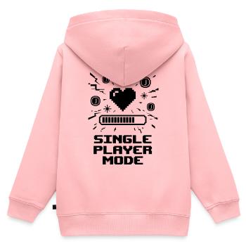 Cœur de joueur en mode solo - Sweat Premium à capuche zippé enfant bio - rose - Dos - AI Model Kid Female (0cm)