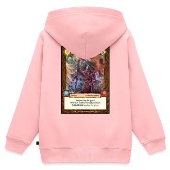Lame Épine Tordue - Sweat Premium à capuche zippé enfant bio - rose - Dos - AI Model Kid Female (0cm)