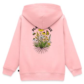 Plantez un jardin indigène des abeilles et des échinaces - Sweat Premium à capuche zippé enfant bio - rose - Dos - AI Model Kid Female (0cm)