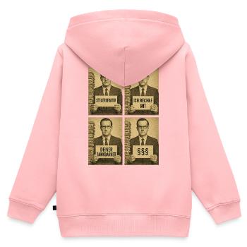 Steuerberater Ironie Collage - Kinder Premium Organic Zip Hoodie - Rosa - Hinten - AI Model Kid Female (0cm)