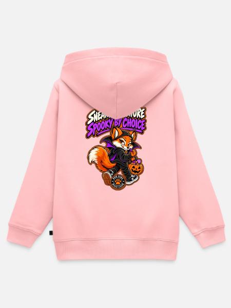 RobVibe Wildclub – Halloween Vampirfuchs - Kinder Premium Organic Zip Hoodie - Rosa