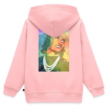 T-Shirt Irma Partisanenflagge Antifaschismus - Kinder Premium Organic Zip Hoodie - Rosa - Hinten - AI Model Kid Female (0cm)