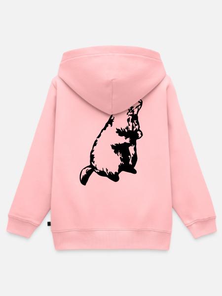 Murmeltier Alpen - Kinder Premium Organic Zip Hoodie - Rosa