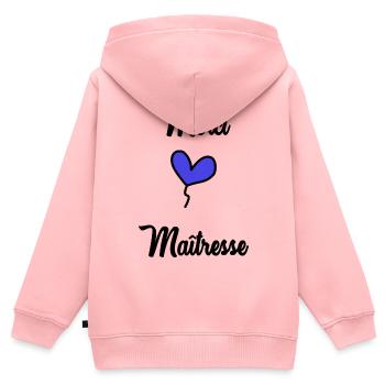 VIELEN DANK. DANKE. VIELEN DANK. JAHRESTAG. GEBURT. - Kinder Premium Organic Zip Hoodie - Rosa - Hinten - AI Model Kid Female (0cm)