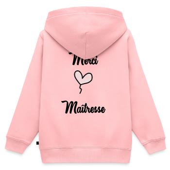 GELIEBTE - Kinder Premium Organic Zip Hoodie - Rosa - Hinten - AI Model Kid Female (0cm)