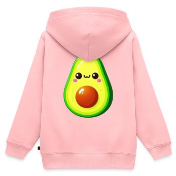 Avocado - Kinder Premium Organic Zip Hoodie - Rosa - Hinten - AI Model Kid Female (0cm)