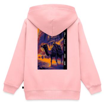 Petra in Jordan - Kids Premium Organic Zip-up Hoodie - rose - Back - AI Model Kid Female (0cm)