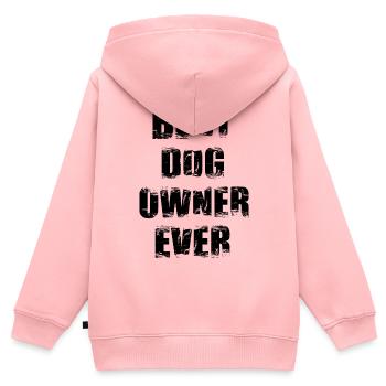 Bester Hundehalter aller Zeiten - Kinder Premium Organic Zip Hoodie - Rosa - Hinten - AI Model Kid Female (0cm)