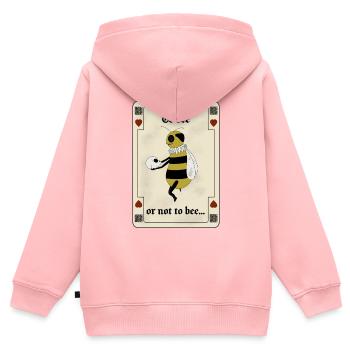 Être ou ne pas être - Sweat Premium à capuche zippé enfant bio - rose - Dos - AI Model Kid Female (0cm)