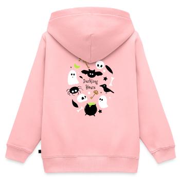 Darkling Hours - Kids Premium Organic Zip-up Hoodie - rose - Back - AI Model Kid Female (0cm)