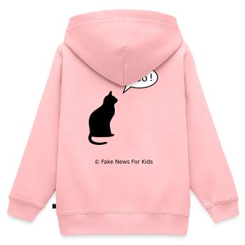 Fake News For Kids - Kinder Premium Organic Zip Hoodie - Rosa - Hinten - AI Model Kid Female (0cm)