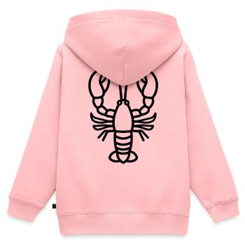 Hummer - Kinder Premium Organic Zip Hoodie - Rosa - Hinten - AI Model Kid Female (0cm)